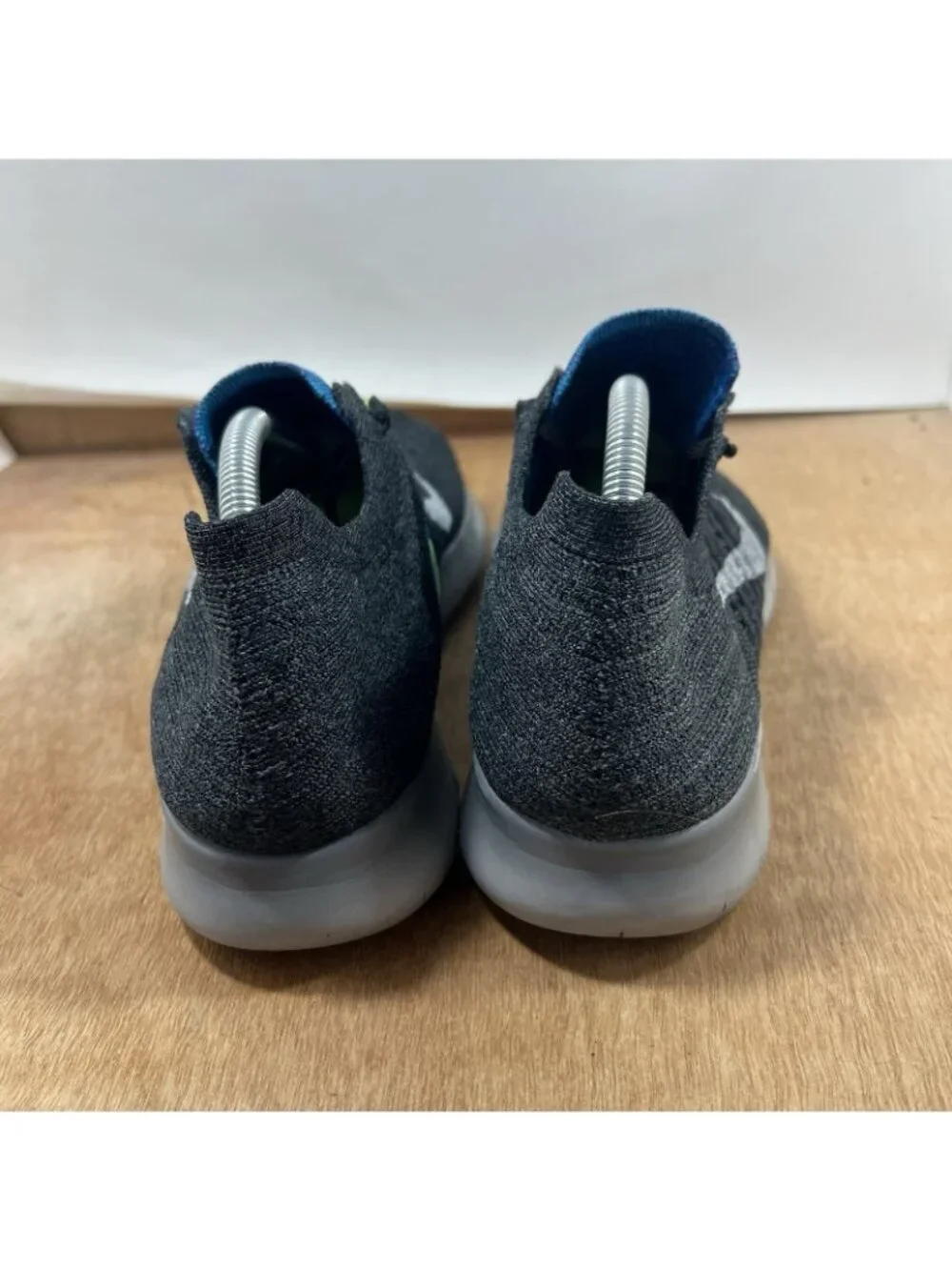 Nike Free RN Flyknit Shoes Mens 10.5 Blue Black Road Running Athletic Sneakers